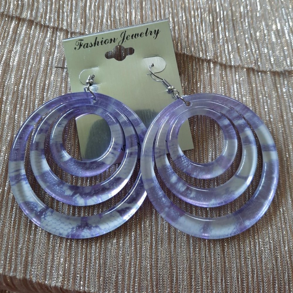 COPY - Acrylic Rings Earrings, assorted colors
